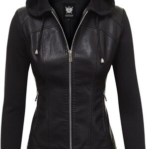 Black Hooded Women's Jacket